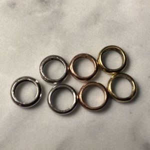 7 silver rings‎ gold tone rose gold tone pendants